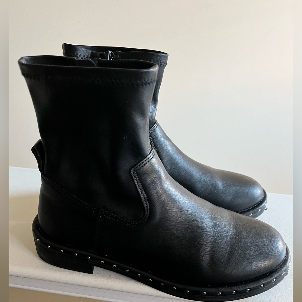 Zara kids black studded boots